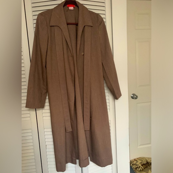 Vintage 80s Halston trench coat - Picture 1 of 4